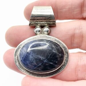 Sodalite 925 Sterling silver Mexico pendant